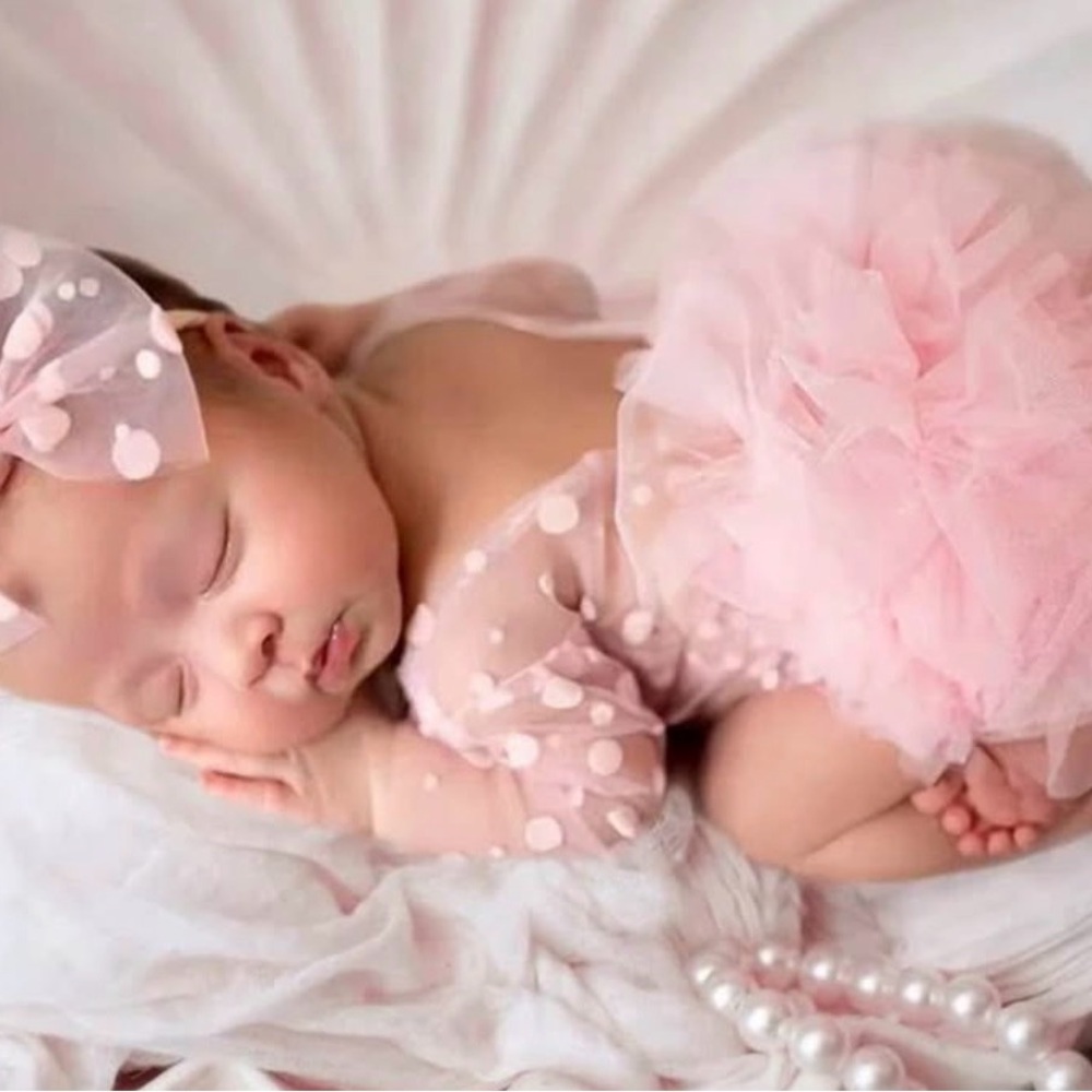 Adorable Pink Baby Dress with Headband